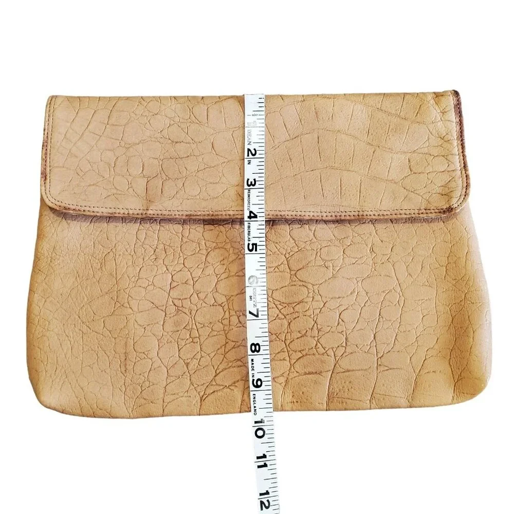 VINTAGE Toni Leather Clutch Tan